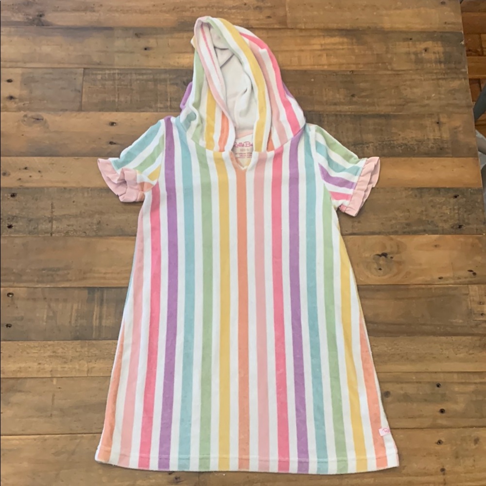 Colorful Striped Hooded Dress